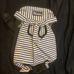 Pawaboo Blue and White Striped Kids Backpack